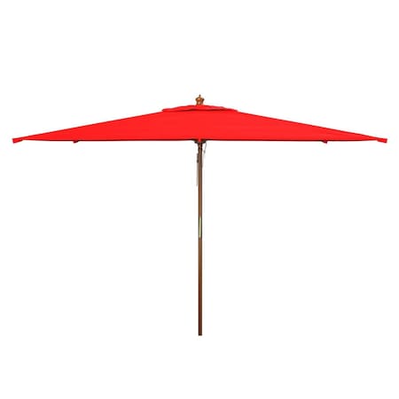 Safavieh 10 ft. Aklin Wood Umbrella, Red PAT8309D